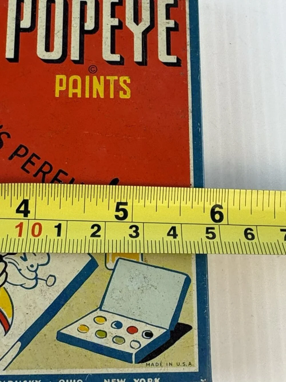 Popeye The Sailor Man Paint Set in Tin Litho Box  (circa 1933) Made in USA